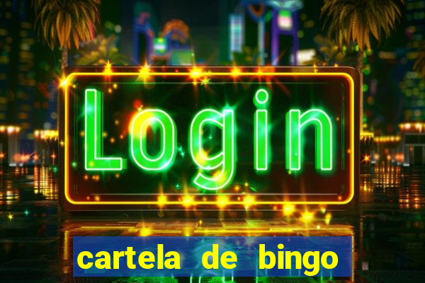 cartela de bingo cha de bebe